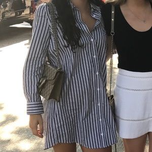 Equipment striped button down dress